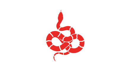 Red Snake Logo or Icon Design Element.