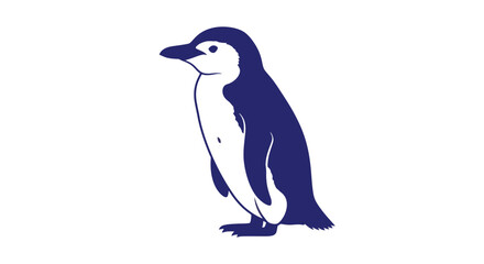 Penguin Standing Alone Simple Illustration Design. © Ambro