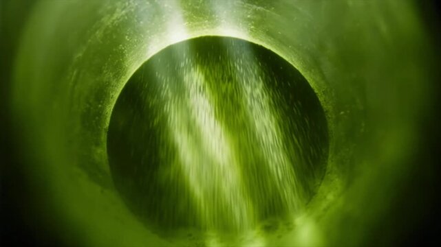 水底から見上げる抹茶の雲のような拡散