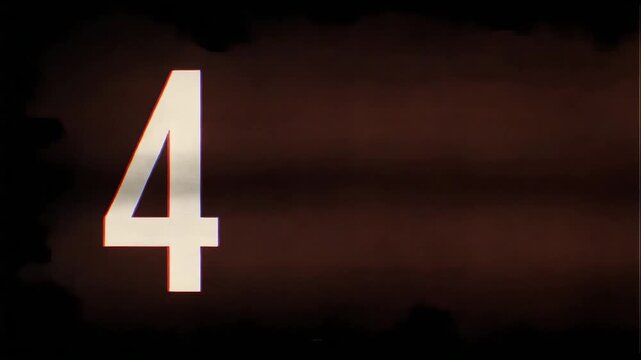 Large Number Four Displayed Boldly