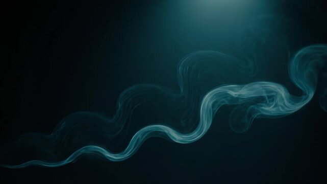 シネマスコープサイズの画面を横切る煙の軌跡