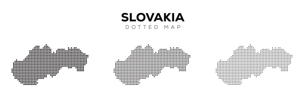 Dotted Map of Slovakia Isolated on White Background