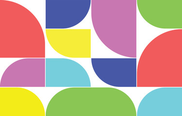 Vibrant geometric pattern with colorful shapes