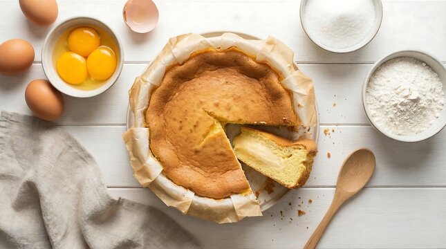 P&atilde;o de L&oacute; de Ovar Portuguese Sponge Cake Overhead