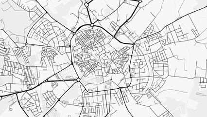 Évora City Map. Minimalist black and white line art poster for printing, wallpaper, wall art, and map resources for home and office decor. © City in Art