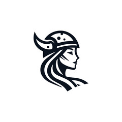 Obraz premium Viking Girl Logo