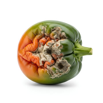 Rotten Green Bell Pepper with Mold and Decay 4.