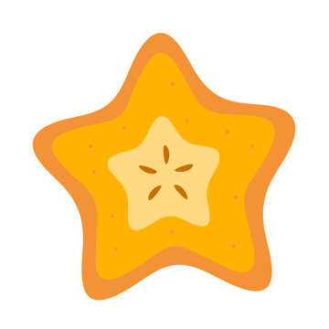 starfruit fresh fruit vector illustration healthy food 