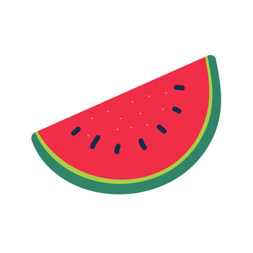 watermelon fresh fruit vector illustration healthy food 