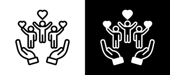 Obraz premium Community Service whiteblack icon