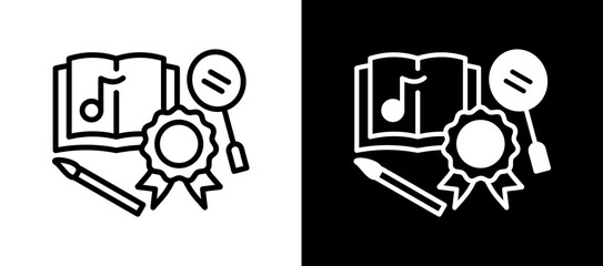 Fototapeta premium Extra Curricular whiteblack icon