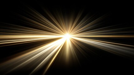 Obraz premium Radiant Light Burst with Dynamic Rays Stretching Out in Dark Background for Abstract Art and Design Projects