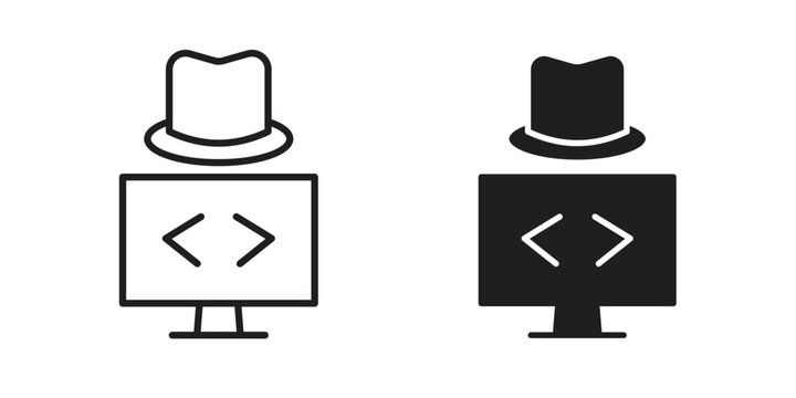 Hacker icon. modern vector symbols set