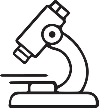 vector illustration of a microscope
