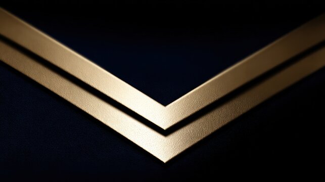 Luxurious gold chevron patterns on navy blue background