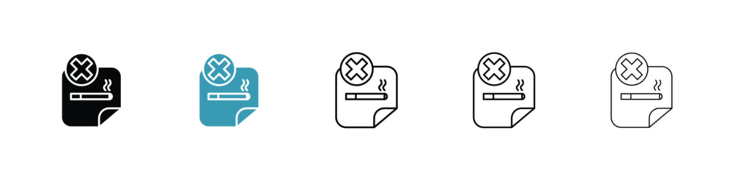 Nicotine patch icon in line art style on white background for graphic and web design.