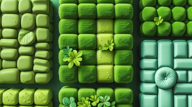 Green Organic Texture Background.