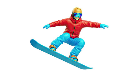 Fototapeta premium Snowboarder in Mid-Air