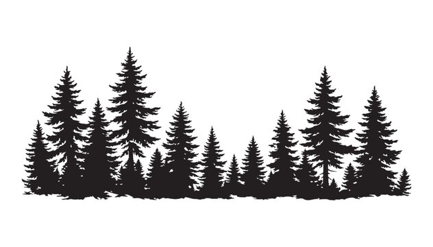 Woodland vector silhouette