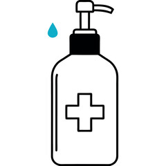 Obraz premium Vector illustration of a bottle of liquid soap