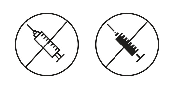 No syringe signs. web vector design