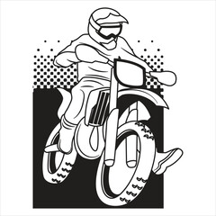 Professional motocross racer jumping during extreme sports event © MD ABDUL MOMIN