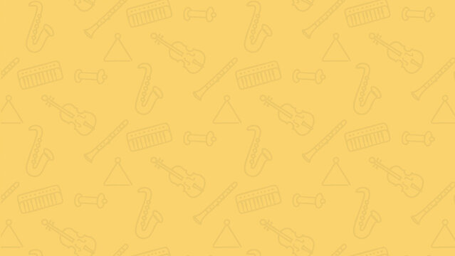 Musical instrument doddle pattern design 