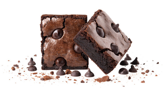 Gourmet Dark Chocolate Chip Brownies with Cocoa Crumbles