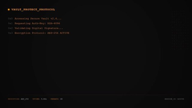 Secure Vault Access Protocol | Cybersecurity Encryption Animation | Digital Data Protection.