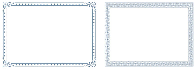 Certificate border frame ornamental design collection
