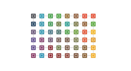 Colorful squares in grid pattern.