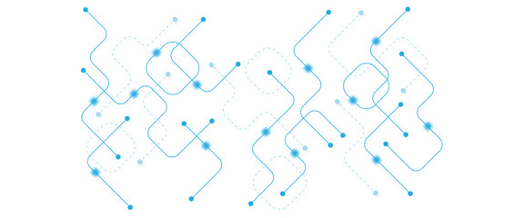 Obraz premium Abstract futuristic technology background. Technology background with crossed lines and dots.