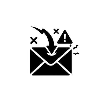 Email Delivery Error Icon Isolated on Transparent Background