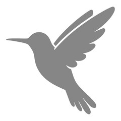 Obraz premium Flying Hummingbird Outline Vector Icon