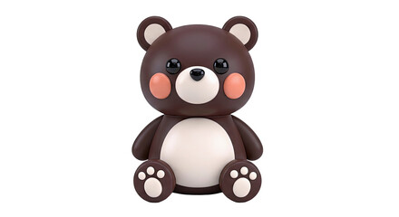 Obraz premium Cute Brown Teddy Bear Character