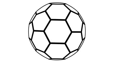 Fototapeta premium A black and white image of a soccer ball