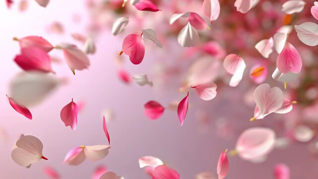 pink sakura cherry blossom petals background