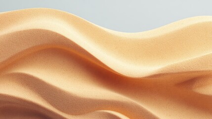 Fototapeta premium Smooth and Elegant Flow of Soft Beige Fabric Highlighting Subtle Textures and Curves in a Minimalist Composition