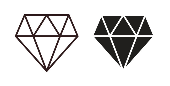 Diamond icon symbol vector illustration. vector flat clipart object eps10