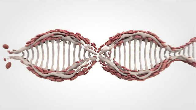 Abstract Red Blood Cell Microscopic View With Glowing Energy And Particles Scientific Medical Concept 3D CGI