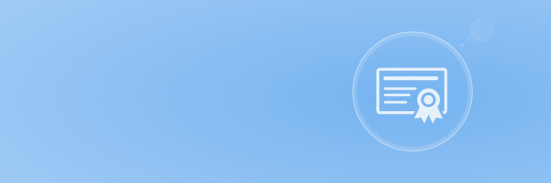 Header Vektor Zertifikat Urkunde Diplom blau mit copy space svg unter 60 kB