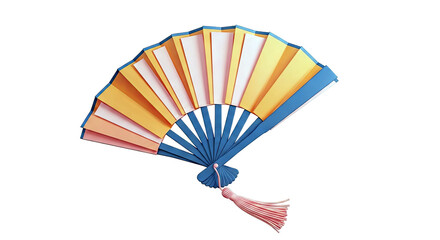 Foldable Fan with Pink Tassel
