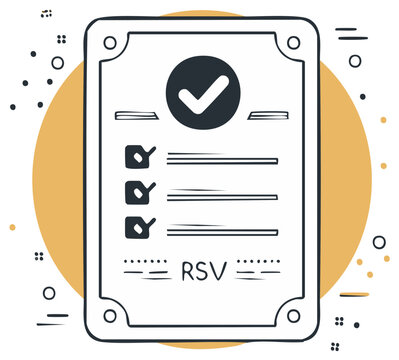 Illustrated check list icon with checkmark inside the circle