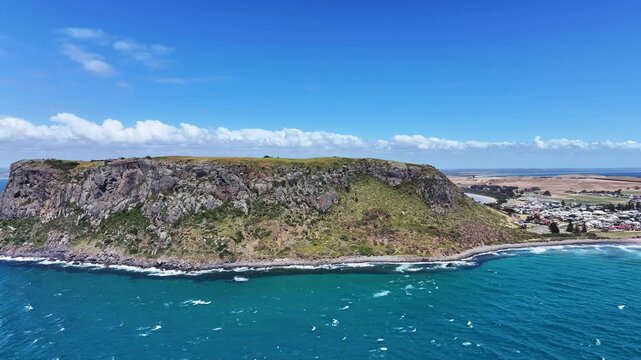 Spectacular aerial footage of The Nut Stanley Tasmania Australia