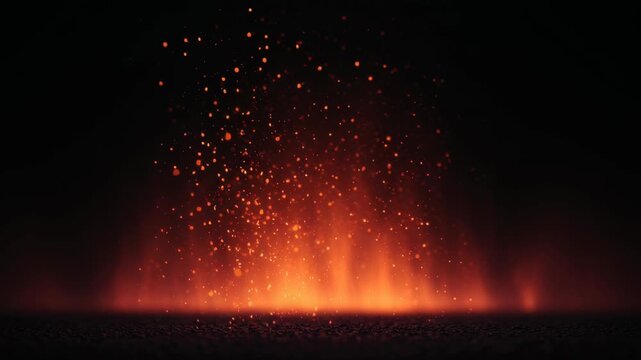 Glow ember spark flame burning fire burn burnt flames smoke grill burn fog balefire campfire coal red black glowing realistic burning background sparkles overlay magic particle border blacksmith hell