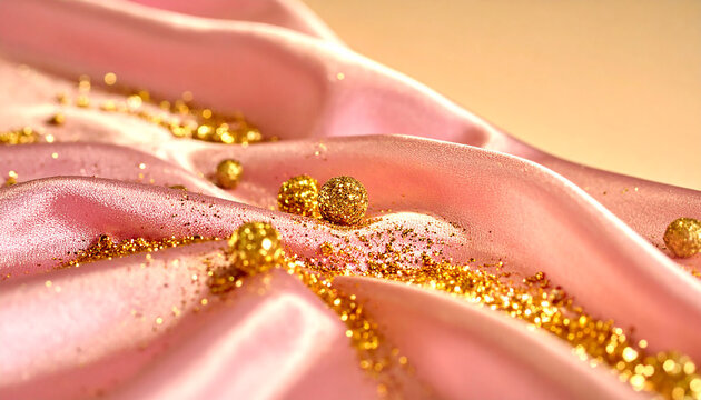 Dull pastel with gold glitter background
3