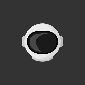 Astronaut helmet equipment cartoon. Astronaut helmet icon. flat design vector illustration on isolated background.