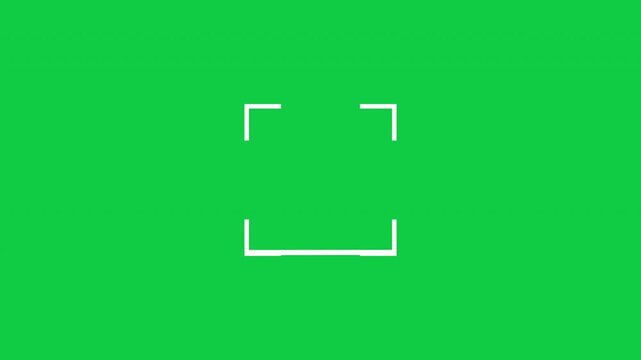 Modern Scanner Loop Animation Barcode Qr Code White Isolated On Green Background