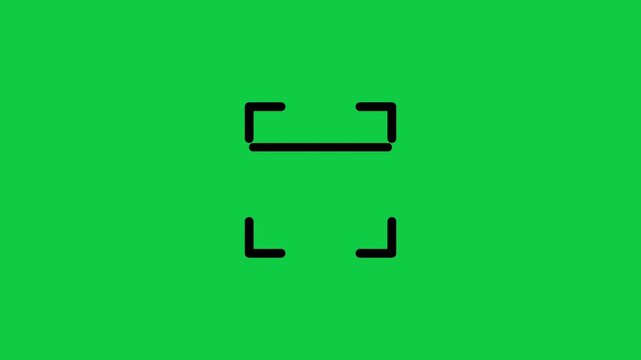 Scanner Loop Animation Barcode Qr Code Black Isolated On Green Background