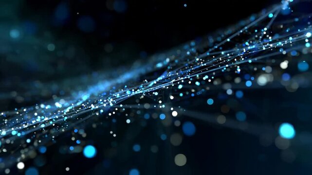 fiber optics background with lots of light spots